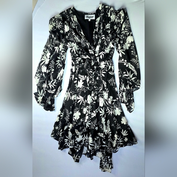 EUC Sunset Dress Dahlia Black and White Floral XL Dress - Picture 4 of 9